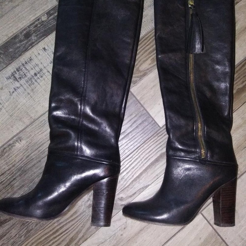 Coach Black Heeled Boots